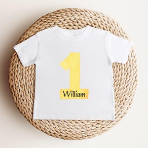 Personalized Baby Boy First Birthday Fine Jersey Tee | First Birthday Outfit | Customizable Baby Shirt with Name | Custom 1st Birthday Gift