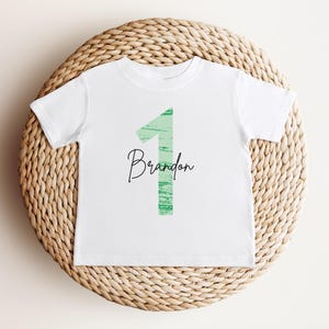 Personalized Baby Boy First Birthday Fine Jersey Tee | First Birthday Outfit | Customizable Baby Shirt with Name | Custom 1st Birthday Gift