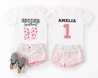 Personalized Soccer Sweetheart Shirt: Girls Coquette Team Tee