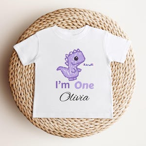 Dinosaur First Birthday Shirt | 1st Birthday Outfit | Personalized Birthday Tee | Custom Birthday Kids Gift | One A Saurus Shirt