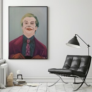 Joker 1989 Film Art Print | Quirky Whimsical | Fan Art Bar Cart Decor | Prezent Fine Art Print | Modna sztuka ścienna do domu