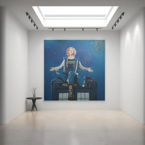 Oprawiony wydruk artystyczny serialu Doctor Who | Uroczy, dziwaczny, kapryśny | Dekoracja baru w formie sztuki koktajlowej | Prezent w postaci wydruku artystycznego | Modna sztuka ścienna do domu