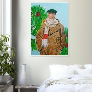 Sztuka w stylu vintage, męska, zimowa | Styl artystyczny Leyendeckera | Dekoracja baru w formie sztuki koktajlowej | Prezent w postaci artystycznego wydruku | Modna sztuka ścienna do domu