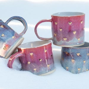 Heart of Gold Mug- small batch, hand made pottery mug | Valentine's Day mug