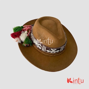 Andean Hat, Handmade Peruvian Hat, Iandean UNISEX hat, Fedora Hat, Mixed Felt and Alpaca Hat, Hat, Sustainable Hat, Andean Cap