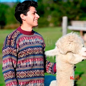 Alpaca sweater. Unisex sweater. Andean sweater. Alpaca jumper. Unisex pullover.