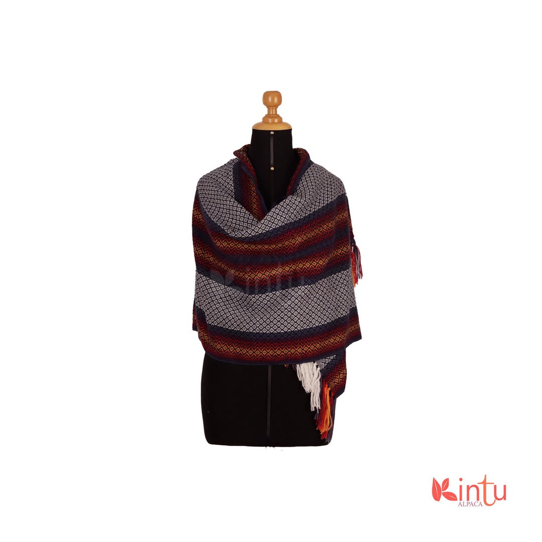 Handcrafted Peruvian Alpaca Shawl – Soft Unisex Scarf, Inca Design - Etsy