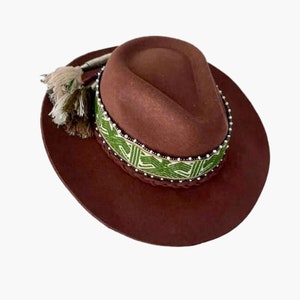 Camell Colored Andean Hat, Handmade Peruvian Hat, Iandean UNISEX hat, Fedora Hat, Mixed Felt and Alpaca Hat, Hat, Sustainable Hat