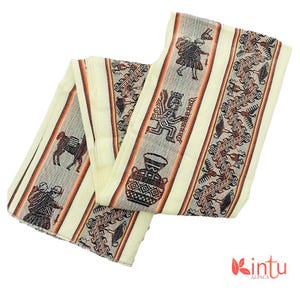 Handwoven Andean Peruvian Blanket – Bohemian Textile for Weddings, Inca-Inspired Aguayo Tablecloth, Perfect for Home Decor