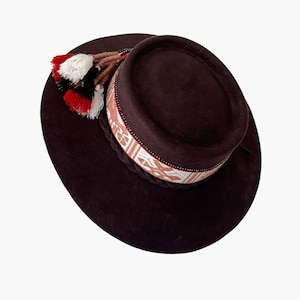 Andean Hat, Handmade Peruvian Hat, Iandean UNISEX hat, Fedora Hat, Mixed Felt and Alpaca Hat, Hat, Sustainable Hat
