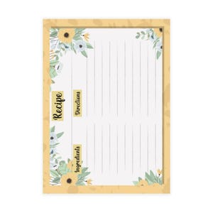 Lot de cartes postales florales - Idéal pour offrir et pour les amateurs de cuisine