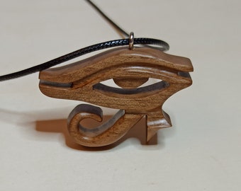 Eye of Horus Pendant, Eye of Horus, Amulet, gift, Egyptian Eye, Wadjet, Wooden Eye of Horus, European walnut, 00306