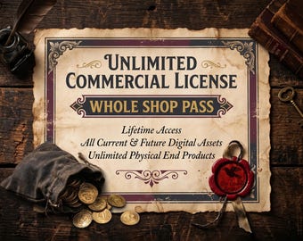 Ultimate Commercial License, Full Access Whole Shop Pass, Lifetime Use for All Designs