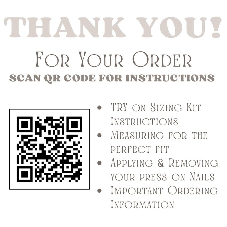 QR Code for additional information and instructions