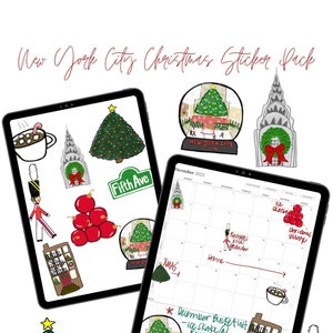 New York City Christmas Goodnotes Stickers