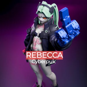 Rebecca Cyberpunk Figure Fanart - Professional 3D print 12k resin - High Quality Handmade Figure