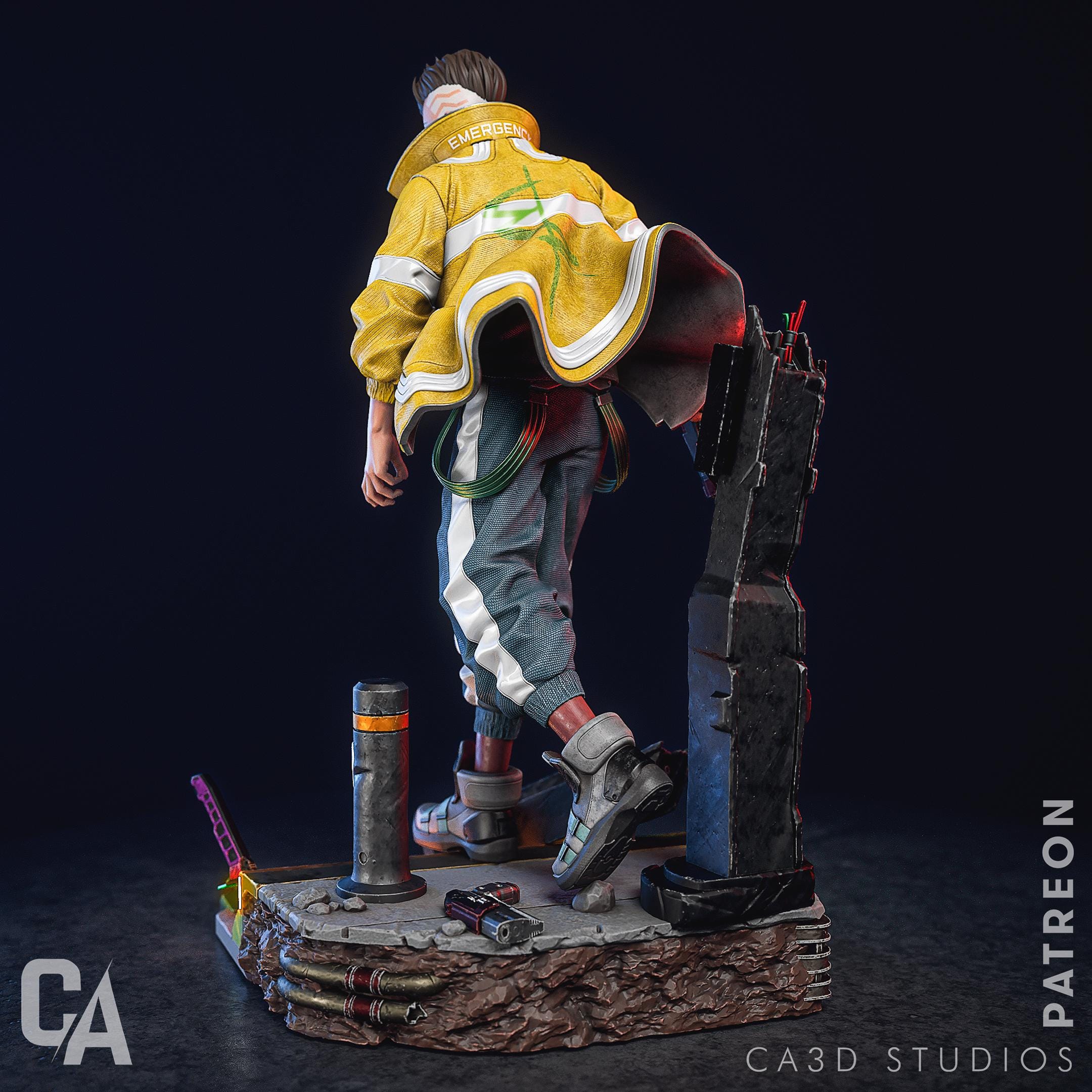 David Martinez Cyberpunk Figure Fanart - Professional 3D Print 12k 