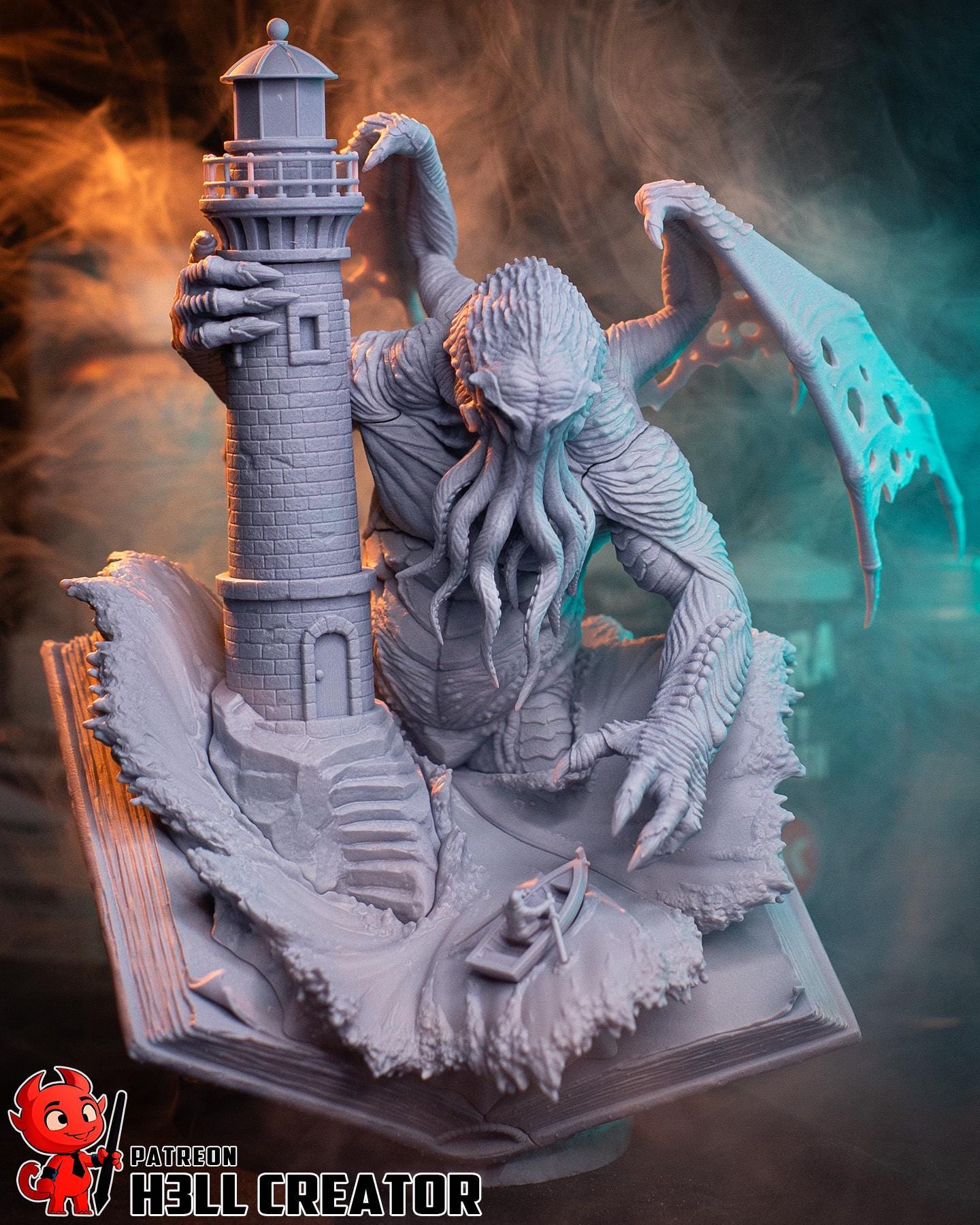 Cthulhu Figure Fanart - Professional 3D Print 12k Resin - High