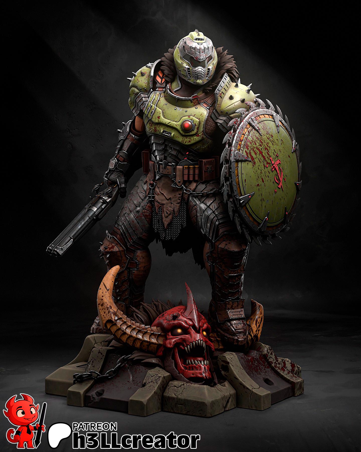 Doom slayer guy figure - Etsy 日本