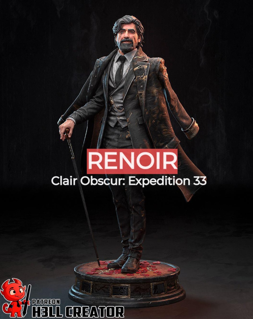 Renoir Expedition 33 Figure Fanart - Professional 3D Print 12k Resin ...