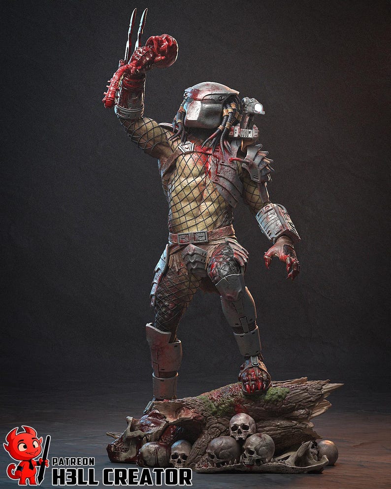 Predator Figure Fanart - Professional 3D Print 12k Resin - High Quality ...