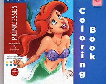 Princess Ariel Mystery Coloring Book, 100+ Pages (PDF Download)