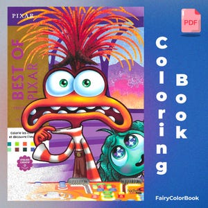 Coloriages Mysteres Best of Pixar, Digital, 100+ Seiten, Mystery Colouring, Disney Malbuch, PDF Malbuch