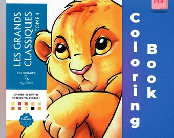 Coloriages Mysteres Les Grands Classiques Tome 4, Digital coloring book, 100+ pages, Disney Coloring Book, PDF Coloring Book, Art Therapy