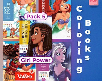 Disney Mystery Coloring Books – 5 PDF Bundle, 500+ Pages (Digital Download)