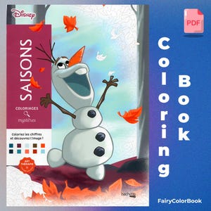 Coloriages Mysteres Seasons, Digital, 100+ pages, Mystery Coloring, Disney Coloring Book, PDF Coloring Book
