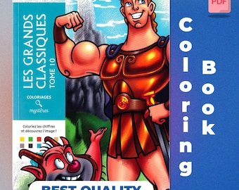 Coloriages Mysteres Les Grands Classiques Tomo 10, Digital, 100+ pages, Mystery Coloring, Disney Coloring Book, PDF Coloring Book