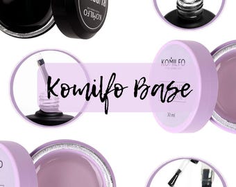 Base trasparente in fibra di gomma X-Base Coat Komilfo 8ml 15ml 30ml 50ml 100ml