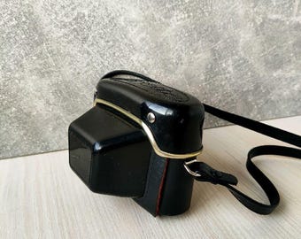 ヴィンテージ ブラックレザー Canon ハードレンズケース - Etsy 日本