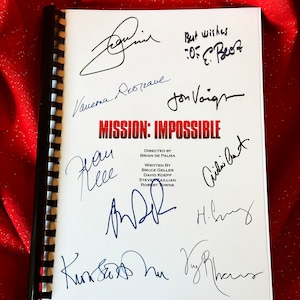 M ONMOGELIJK Gesigneerd filmscript, verjaardagscadeau, filmcadeau, film, scenario, cruise, cadeau, heden