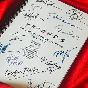 FREUNDE The One With Ross Hochzeit, signiertes Drehbuch, Geschenk, Geburtstagsgeschenk, Filmgeschenk, Drehbuch, Filmgeschenk, Filme, Kino