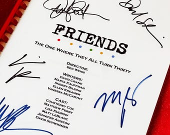 The One Where They All Turn Thirty Signed Script, Present, Birthday Gift, Movie Gift, Film Script, Film Present, Movies, Cinema