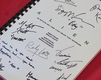 ALIEN Movie Script, Present, Birthday Gift, Movie Gift, Film Script, Autograph, Autographs, Printed Replicas
