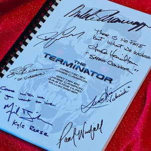 TERMINATOR Movie Script, Birthday Gift, Movie Gift, Film Script, Screenplay, Autographs, Printed Replicas
