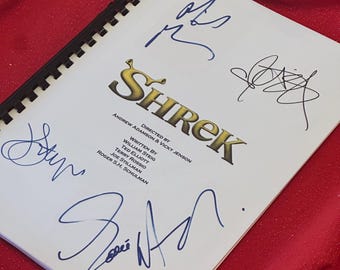 SHREK Signed Movie Script, Birthday Gift, Movie Gift, Film Script, Screenplay, Autographs