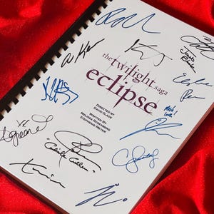 TWILIGHT, ECLIPSE Signed Movie Script, Movie Present, Birthday Gift, Movie Gift, Film Script, Screenplay, Autograph, Stocking filler