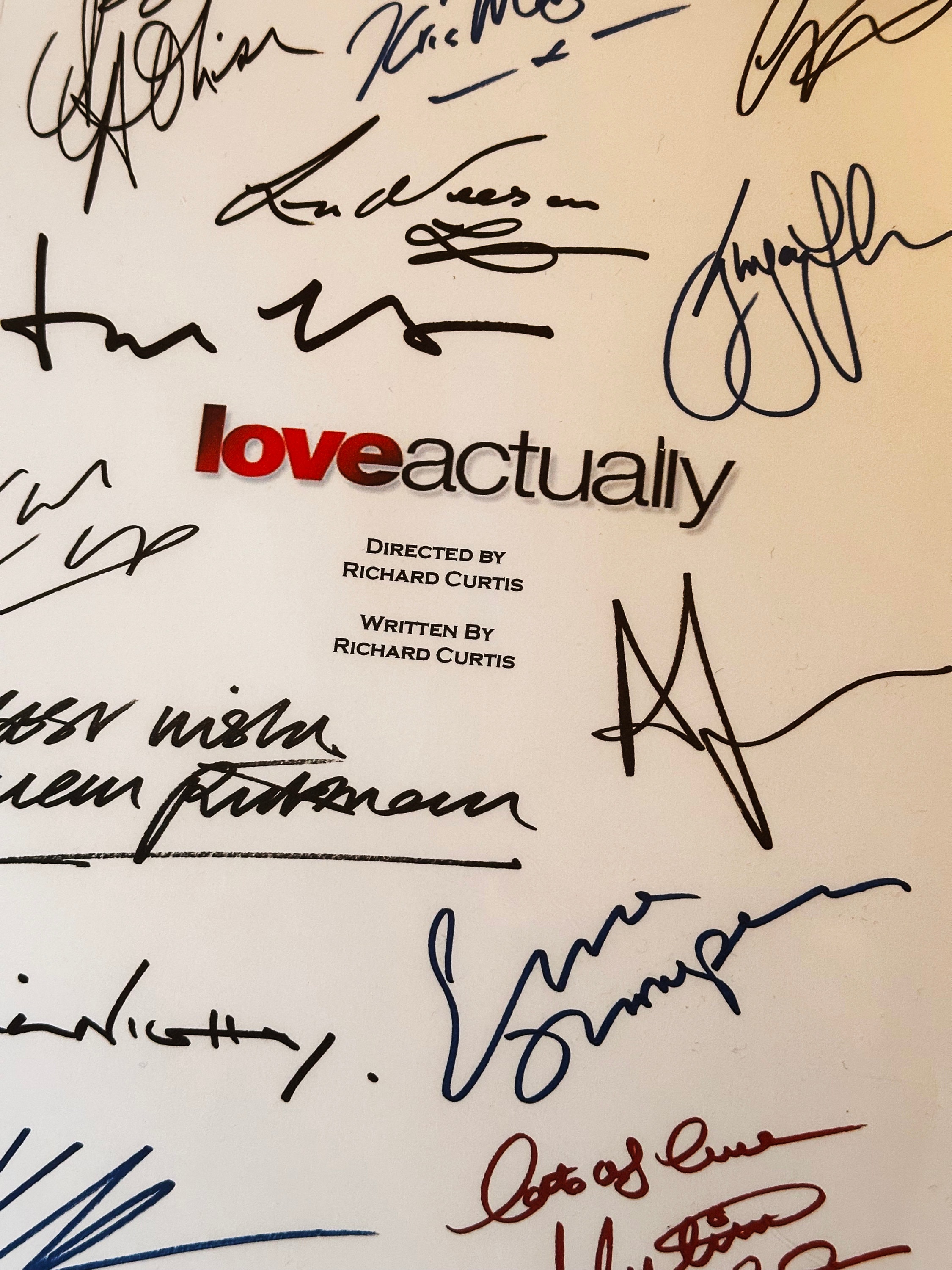 LOVE ACTUALLY Signed Movie Script, Valentines Present, Birthday Gift ...