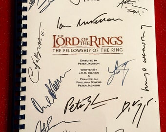 Lord Of The Rings The Fellowship of the Ring Signed Movie Script, Birthday Gift, Movie Gift, Film, Screenplay, Hobbit, Tolkien