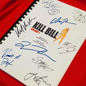 KILL BILL Signed Movie Script, Birthday Gift, Movie Gift, Film, Screenplay, Tarantino, Thurman