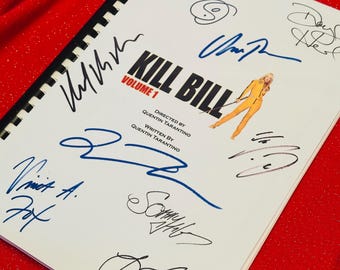 KILL BILL Movie Script, Birthday Gift, Movie Gift, Film, Screenplay, High Quality Printed Cast Signatures, Tarantino, Thurman