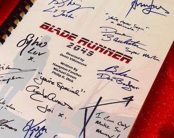 BLADE, RUNNER, 2049 Movie Script, With Printed Cast Signatures, Autographs