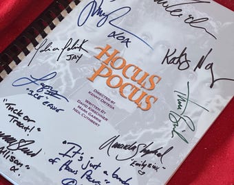 HOCUS POCUS Signed Movie Script, Birthday Gift, Movie Gift, Film Script, Printed Replicas