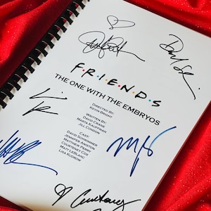 FRIENDS The One With The Embryos, Drehbuch, Gedruckte Unterschriften, Geburtstagsgeschenk, Filmgeschenk, Drehbuch, Filmgeschenk, Filme, Weihnachten