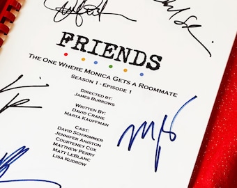 The One Where Monica Gets A Roommate Script, With Printed Cast Signatures, Autographs