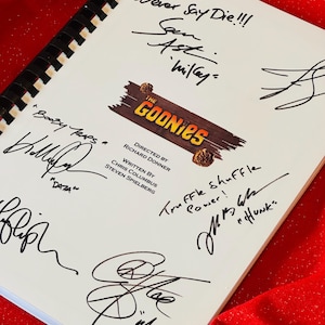 GOONIES Signed Movie Script, screenplay, Birthday Gift, Movie Gift, Film Script, Cinema, Present, Gift idea