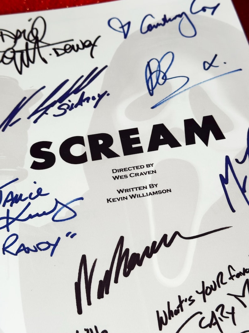 SCREAM MOVIE SCRIPTS Collection, Parts 1 & 2, Quality Printed Cast ...